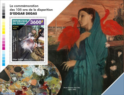 Chad 2022 105th Memorial Anniversary Of Edgar Degas, Mint NH, Art - Edgar Degas - Paintings - Sonstige & Ohne Zuordnung