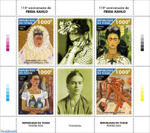 Chad 2022 115th Anniversary Of Frida Kahlo, Mint NH, Art - Paintings - Autres & Non Classés