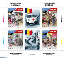 Chad 2022 Red Cross, Mint NH, Health - History - Transport - Red Cross - Flags - Sonstige & Ohne Zuordnung