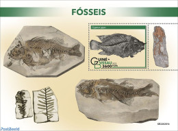 Guinea Bissau 2022 Fossils, Mint NH, Nature - Fish - Prehistoric Animals - Pesci