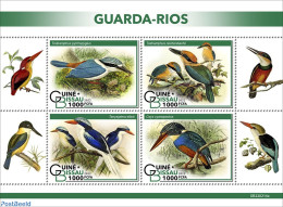 Guinea Bissau 2022 Kingfishers, Mint NH, Nature - Birds - Kingfishers - Guinée-Bissau