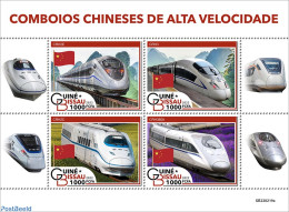 Guinea Bissau 2022 Chinese Speed Trains, Mint NH, Transport - Railways - Trenes