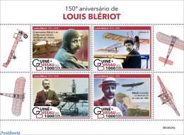 Guinea Bissau 2022 150th Anniversary Of Louis Blériot, Mint NH, Transport - Aircraft & Aviation - Avions