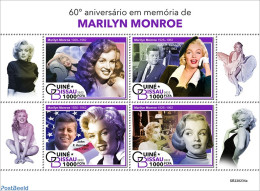 Guinea Bissau 2022 60th Memorial Anniversary Of Marilyn Monroe, Mint NH, History - Performance Art - American Presiden.. - Guinea-Bissau