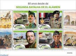 Guinea Bissau 2022 80 Years Since The Second Battle Of El Alamein, Mint NH, History - Transport - World War II - Guerre Mondiale (Seconde)