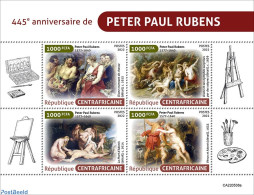 Central Africa 2022 445th Anniversary Of Peter Paul Rubens, Mint NH, Art - Nude Paintings - Paintings - Rubens - Centrafricaine (République)