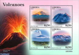 Liberia 2022 Volcanoes, Mint NH, Sport - Mountains & Mountain Climbing - Arrampicata