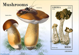 Liberia 2022 Mushrooms, Mint NH, Nature - Insects - Mushrooms - Mushrooms