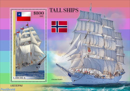 Liberia 2022 Tall Ships , Mint NH, History - Transport - Flags - Ships And Boats - Boten