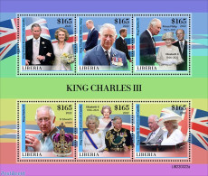 Liberia 2022 King Charles III, Mint NH, History - Charles & Diana - Kings & Queens (Royalty) - Familias Reales