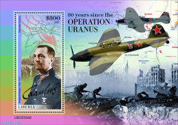 Liberia 2022 80 Years Since The Operation Uranus, Mint NH, History - Transport - World War II - Aircraft & Aviation - WW2