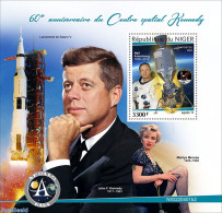 Niger 2022 60th Anniversary Of Kennedy Space Center, Mint NH, History - Performance Art - Transport - American Preside.. - Niger (1960-...)