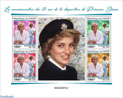 Niger 2022 25th Memorial Anniversary Of Princess Diana, Mint NH, History - Charles & Diana - Koniklijke Families
