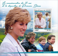 Niger 2022 25th Memorial Anniversary Of Princess Diana, Mint NH, History - Charles & Diana - Familles Royales