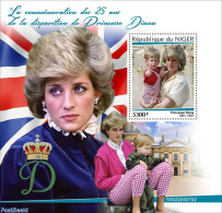 Niger 2022 25th Memorial Anniversary Of Princess Diana, Mint NH, History - Charles & Diana - Royalties, Royals