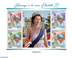 Niger 2022 Tribute To Queen Elizabeth II, Mint NH, History - Kings & Queens (Royalty) - Familles Royales