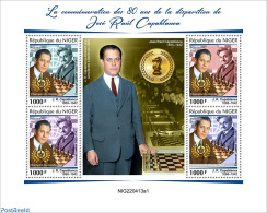 Niger 2022 80th Memorial Anniversary Of José Raúl Capablanca, Mint NH, Sport - Chess - Echecs