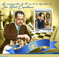 Niger 2022 80th Memorial Anniversary Of José Raúl Capablanca, Mint NH, Sport - Chess - Chess
