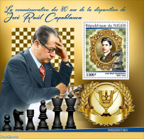 Niger 2022 80th Memorial Anniversary Of José Raúl Capablanca, Mint NH, Sport - Chess - Chess