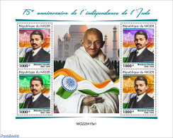 Niger 2022 75th Anniversary Of Independence Of India, Mint NH, History - Gandhi - Mahatma Gandhi