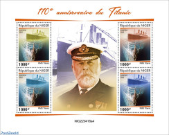 Niger 2022 110th Anniversary Of Titanic, Mint NH, Transport - Ships And Boats - Titanic - Bateaux