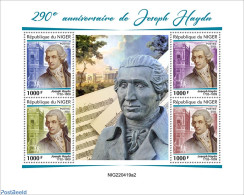 Niger 2022 290th Anniversary Of Joseph Haydn, Mint NH, Performance Art - Music - Art - Composers - Muziek