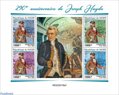 Niger 2022 290th Anniversary Of Joseph Haydn, Mint NH, Performance Art - Science - Music - Computers & IT - Musique