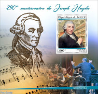 Niger 2022 290th Anniversary Of Joseph Haydn, Mint NH, Performance Art - Music - Musical Instruments - Art - Composers - Música