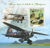 Niger 2022 80 Years Since The Battle Of Madagascar, Mint NH, History - Transport - Various - World War II - Aircraft &.. - 2. Weltkrieg