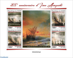 Niger 2022 205th Anniversary Of Ivan Aivazovsky, Mint NH, Transport - Ships And Boats - Art - Paintings - Bateaux