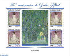 Niger 2022 160th Anniversary Of Gustav Klimt, Mint NH, Art - Gustav Klimt - Paintings - Niger (1960-...)