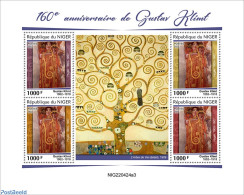 Niger 2022 160th Anniversary Of Gustav Klimt, Mint NH, Art - Gustav Klimt - Paintings - Niger (1960-...)