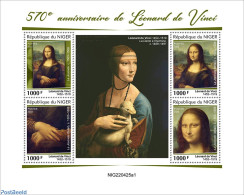 Niger 2022 570th Anniversary Of Leonardo Da Vinci, Mint NH, Nature - Animals (others & Mixed) - Art - Leonardo Da Vinc.. - Níger (1960-...)