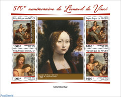 Niger 2022 570th Anniversary Of Leonardo Da Vinci, Mint NH, Art - Leonardo Da Vinci - Paintings - Niger (1960-...)