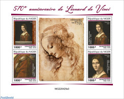 Niger 2022 570th Anniversary Of Leonardo Da Vinci, Mint NH, Art - Leonardo Da Vinci - Paintings - Níger (1960-...)