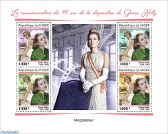 Niger 2022 40th Memorial Anniversary Of Grace Kelly, Mint NH, Performance Art - Movie Stars - Actores