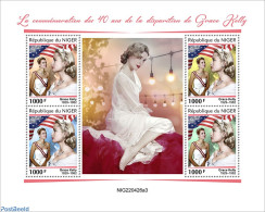 Niger 2022 40th Memorial Anniversary Of Grace Kelly, Mint NH, Performance Art - Movie Stars - Actores