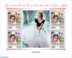 Niger 2022 40th Memorial Anniversary Of Grace Kelly, Mint NH, Performance Art - Movie Stars - Actores