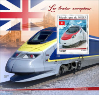 Niger 2022 European Trains, Mint NH, Transport - Railways - Treinen