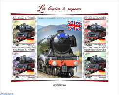 Niger 2022 Steam Trains, Mint NH, Transport - Railways - Trains