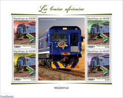 Niger 2022 African Trains, Mint NH, Transport - Railways - Treinen