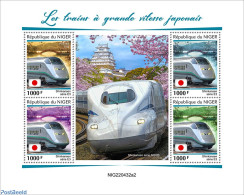 Niger 2022 Japanese High-speed Trains, Mint NH, Transport - Railways - Trains