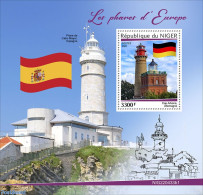 Niger 2022 Lighthouses Of Europe, Mint NH, History - Various - Flags - Lighthouses & Safety At Sea - Leuchttürme