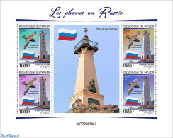 Niger 2022 Lighthouses Of Russia, Mint NH, Nature - Various - Birds - Lighthouses & Safety At Sea - Leuchttürme