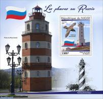 Niger 2022 Lighthouses Of Russia, Mint NH, History - Nature - Various - Flags - Birds - Lighthouses & Safety At Sea - Leuchttürme