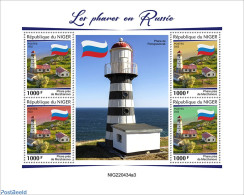 Niger 2022 Lighthouses Of Russia, Mint NH, History - Various - Flags - Lighthouses & Safety At Sea - Vuurtorens