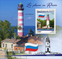 Niger 2022 Lighthouses Of Russia, Mint NH, History - Various - Flags - Lighthouses & Safety At Sea - Phares