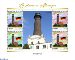 Niger 2022 Lighthouses In Germany, Mint NH, History - Various - Flags - Lighthouses & Safety At Sea - Phares