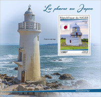 Niger 2022 Lighthouses In Japan, Mint NH, History - Various - Flags - Lighthouses & Safety At Sea - Faros