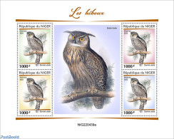 Niger 2022 Owls, Mint NH, Nature - Birds - Birds Of Prey - Owls - Níger (1960-...)
